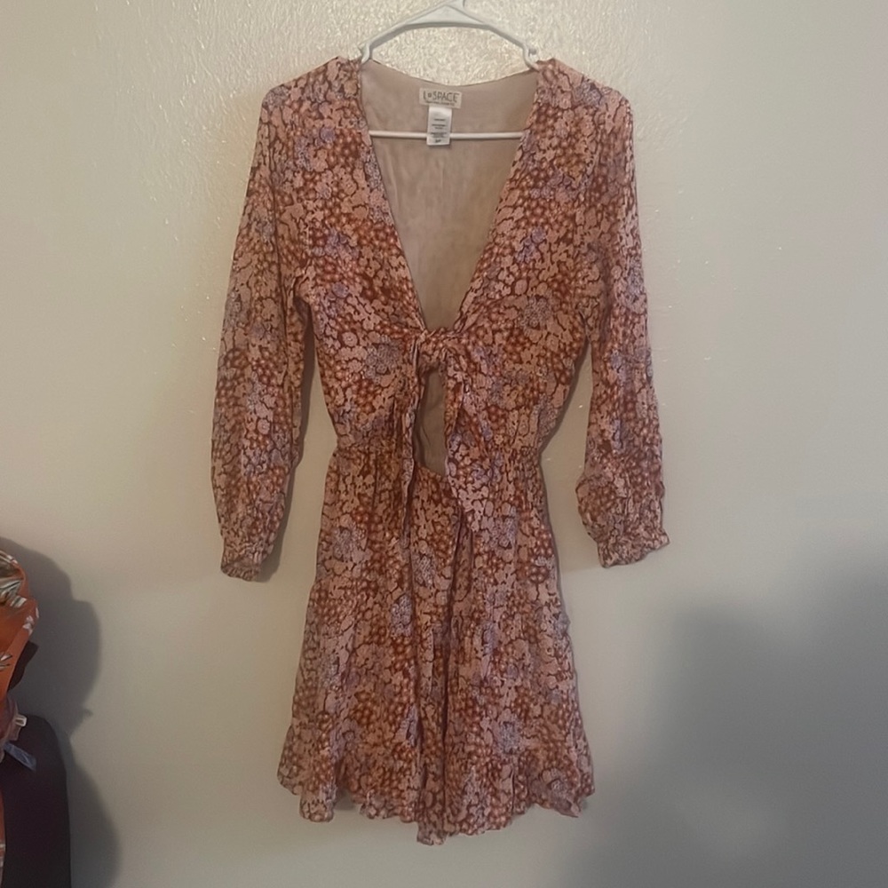 L Space Stay Golden Dress Tie Front - Picture 3 of 7